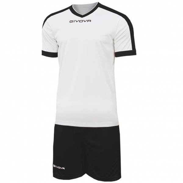 Givova Kit Revolution maillot de football avec short noir blanc